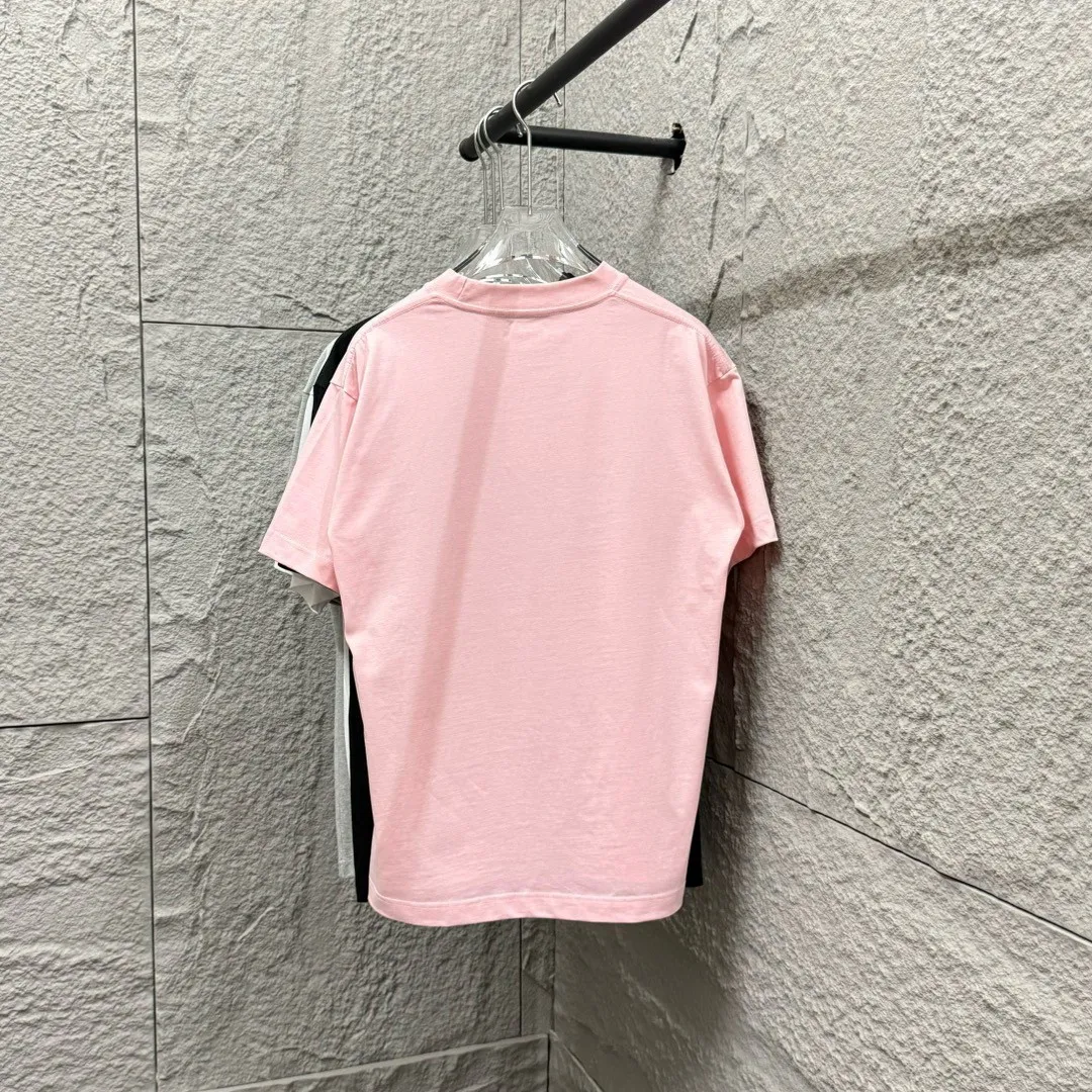 P150 Polo* Ralph Lauren 2025 spring and summer new style Classic pony embroidery Customized double yarn plain cotton fabric Short-sleeved T-shirt Uniform for men and women Color: black white light pink light blue Size: S (90-130 pounds) M (120-150 pounds) L (140-165 pounds) XL (160-180 pounds) XXL (180-210 pounds)